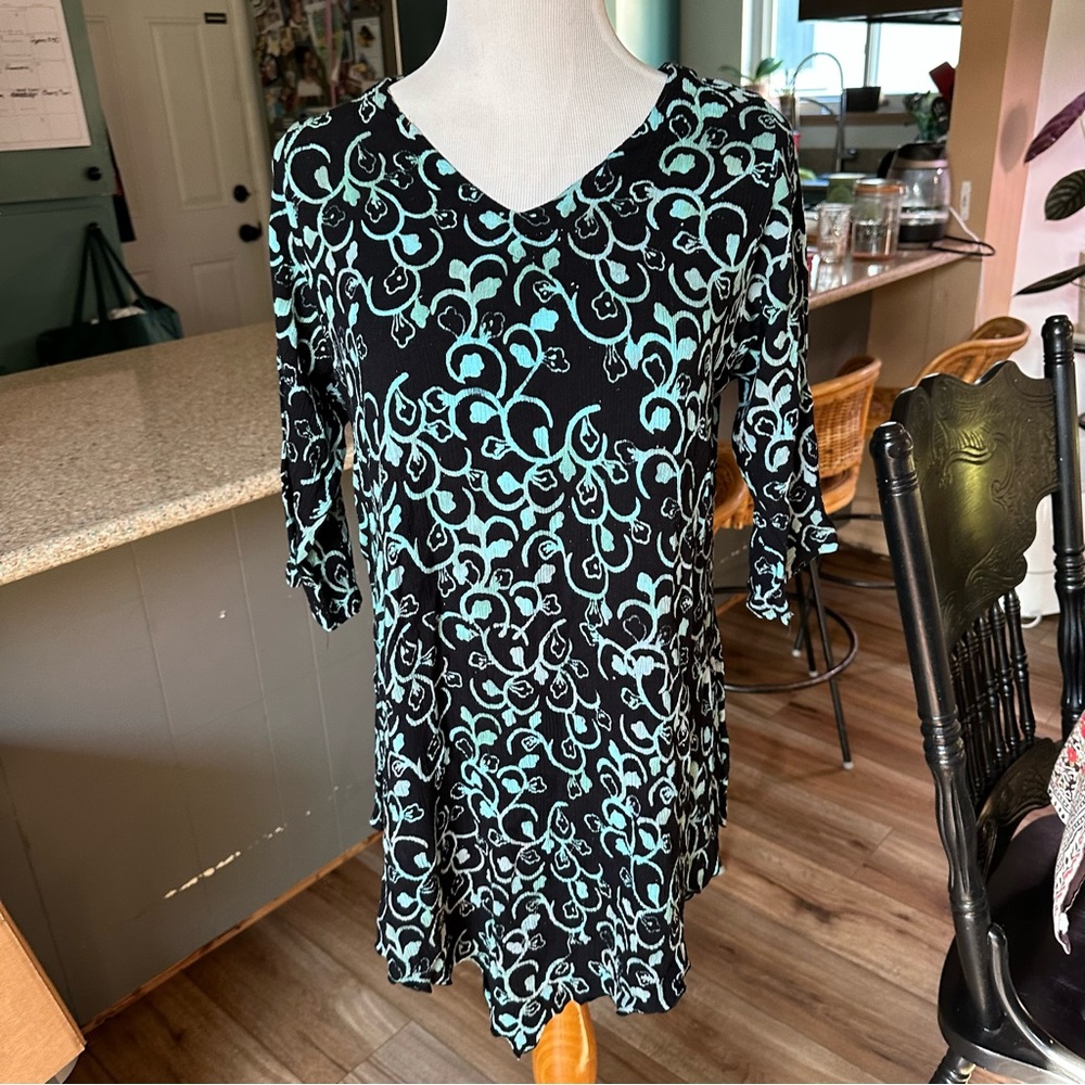 Stylish Black and Blue Women's Tunic